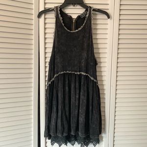 Boho Tank Dress w/ Lace Lining